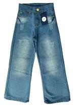 calça jeans infantil feminina clara meninas juvenil com lycra tam 10 12 14 e 16 anos