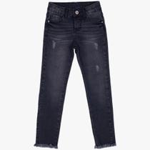 Calça Jeans Infantil Feminina Skinny Black Mania Kids