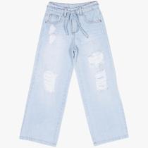 Calça Jeans Infantil Feminina Wide Leg Mania Kids