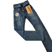 Calça Jeans Infantil - Feminino Cós Duplo