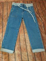 Calça Jeans Infantil Masculina Com Cordão na Cintura