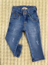 Calça Jeans Infantil Masculina com Lycra Confortável e Flexível Tamanhos 01 a 16