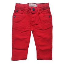 Calça Jeans Infantil Masculina Vermelho Toffee - 0 a 3 meses