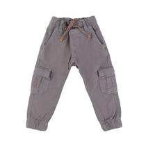 Calça Jeans Infantil Masculino Dipopini Cargo Marrom Kaqui