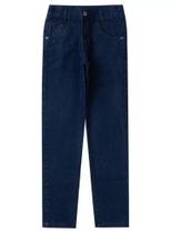 Calça Jeans Infantil Menino Azul Escuro Criança Moda Look Calça Jeans Infantil Menino Azul Escuro Criança Moda Look