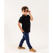 Calça Jeans Infantil Menino Lavagem Escura Elastano