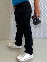 Calça Jeans Infantil Menino Preta C/Lycra Calça Jeans Infantil Menino Preta C/Lycra