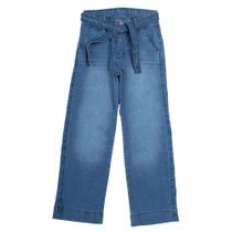 Calça Jeans Infantil Oznes Wide Leg Azul