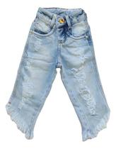Calça Jeans Infantil Para Menina Cinto Blogueirinha 2/4/6 - Mimos da Babih