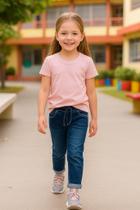 Calça Jeans Infantil Skinny Feminino Elastano Tam 8