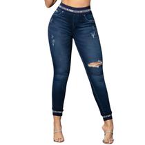 Calça Jeans Jogger com Logomania e Destroyed Pit Bull 64446