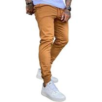 Calça Jeans Jogger Masculina Jogguer Sarja Cores Preta,Caramelo,Vinho