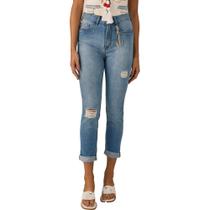 Calça Jeans Lança Perfume Ankle Super High Azul Feminino