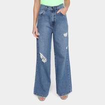 Calça Jeans Lança Perfume Wide Leg Super High Feminina