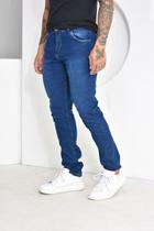 Calça Jeans Lavagem Média Skinny Masculina Estilo Vip Comfort Tecido Premium 40