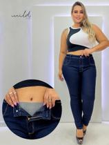 Calça Jeans Lipo + Skinny C/ Faixa Modeladora Esconde Barriguinha Anti Culote Modeladora