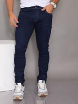 Calça jeans masculina amaciada amassadinho slim