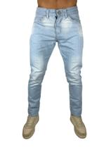 Calça jeans masculina bege sarja tradicional skinny slim lançamento 2024