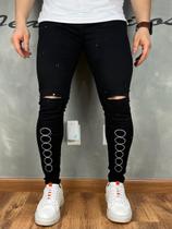 Calça Jeans Masculina Black White Ball