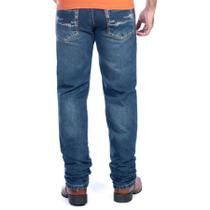 Calça Jeans Masculina Boiadeiro Modelo Laçador Bordado Ocre Premium Agronomo Fazendeiro Country Rodeio Terra De Peão