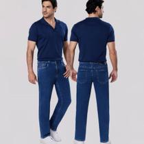 Calça Jeans Masculina Corte Reto Elastano Max Denim Casual