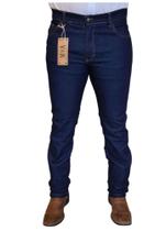 Calça Jeans Masculina Country Escura Tradicional Para Trabalho Reta Serviço com Elastano Qualidade