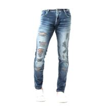 Calça Jeans Masculina Destroyed Estonado Super Skinny Fit Zune