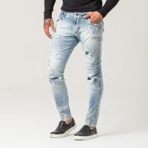 Calça Jeans Masculina Destroyed Super Skinny Fit Zune Calça Jeans Masculina Destroyed Super Skinny Fit Zune