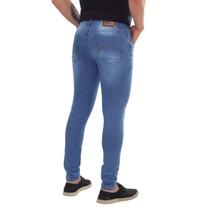 Calça Jeans Masculina Detalhe de Puídos no Bolso Lavagem Clara Calça Jeans Masculina Detalhe de Puídos no Bolso Lavagem Clara