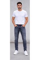 Calça Jeans Masculina Diesel Cinza Clara Slim Fit Casual Calça Jeans Masculina Diesel Cinza Clara Slim Fit Casual
