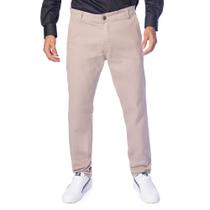 Calça Jeans Masculina HMO Sarja Ajustada Cintura Média Caqui Calça Jeans Masculina HMO Sarja Ajustada Cintura Média Caqui