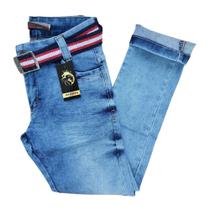 Calça jeans masculina infantil juvenil com elastano Tam 10 Ao 16 Anos.