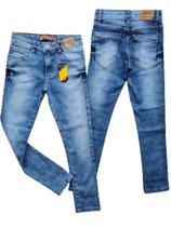 calça jeans masculina infantil menino com lycra Tam 10,12,14 e 16 anos. - Jr kids