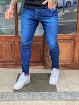 Calça jeans masculina Jeans médio Skinny com Lycra Premium