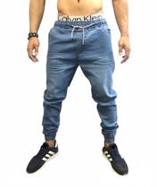 Calça jeans masculina JOGGER calça com elastano premium jeans sarja - sky jeans