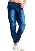 Calça Jeans Masculina Jogger Com Punho Elástico Calça Jeans Masculina Jogger Com Punho Elástico