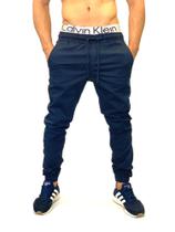 CALÇA jeans MASCULINA JOGGER EM SARJA E JEANS SLIM ESTILO DESTROYED CALÇA COM ELASTICO