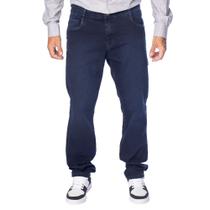 Calça Jeans Masculina Pitt Slim Fit Costura Azul Escuro