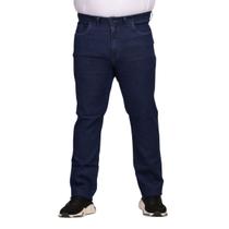 Calça Jeans Masculina Plus Size Basica Corte Regular Reto com Elastano Lavagem Stone
