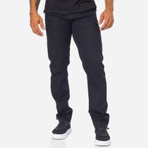 Calça Jeans Masculina Preta Casual Slim Com Elastano Bolsos