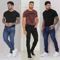 Calça Jeans Masculina Preta Skinny Slim Original com Lycra Elastano Roupas Masculina Calça Jeans Masculina Preta Skinny Slim Original com Lycra Elastano Roupas Masculina