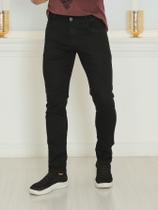 Calça Jeans Masculina Preta Skinny Slim Original com Lycra Elastano Roupas Masculina