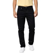 Calça Jeans Masculina Preta Slim Tradicional Com Lycra Elastano