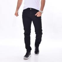 Calça jeans masculina preta tradicional