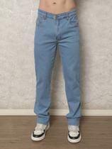 Calça Jeans Masculina Reta Cintura Média com Elastano - Calça Jeans Masculina Reta Cintura Média com Elastano -