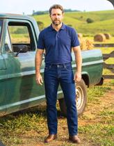 Calça Jeans Masculina Reta Cowboy Country Texana Pura Raça Azul Amaciado Com Elastano Tamanhos Variados Tamanho: 46 Calça Jeans Masculina Reta Cowboy Country Texana Pura Raça Azul Amaciado Com Elastano Tamanhos Variados Tamanho: 46