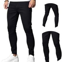 Calça Jeans Masculina skinny barra justa Preta Azul Clara para trabalho Calça Jeans Masculina skinny barra justa Preta Azul Clara para trabalho