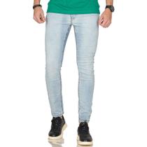 Calça Jeans Masculina Skinny Com Elastano Bolsos Casual - Zafina