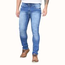 Calça Jeans Masculina Skinny Com Lycra Lisa Básica Original