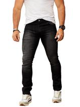 Calça jeans Masculina skinny Preto casual